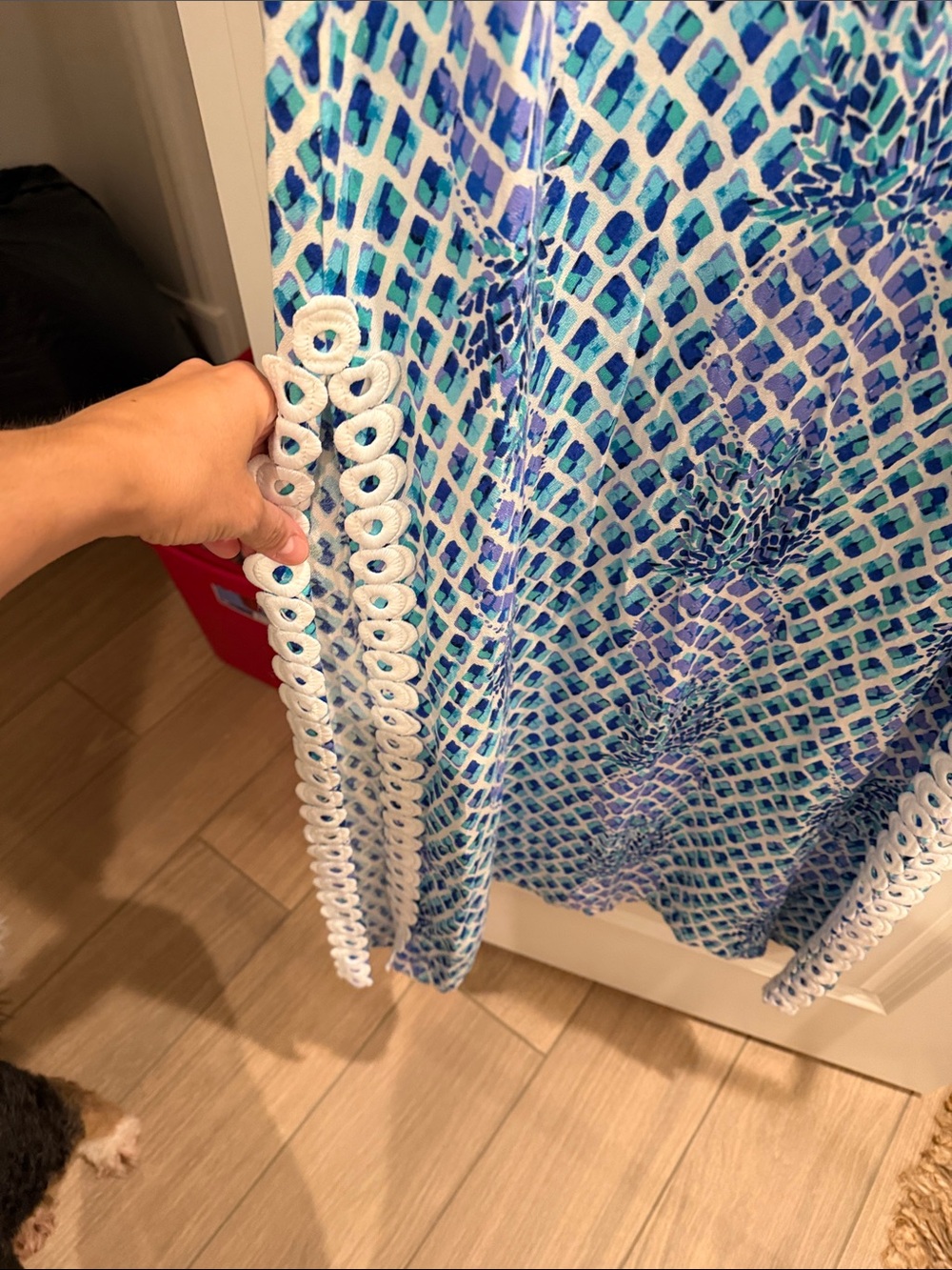 Lilly Pulitzer Blue and Aqua Floral-Print Dress - Picture 4 of 8